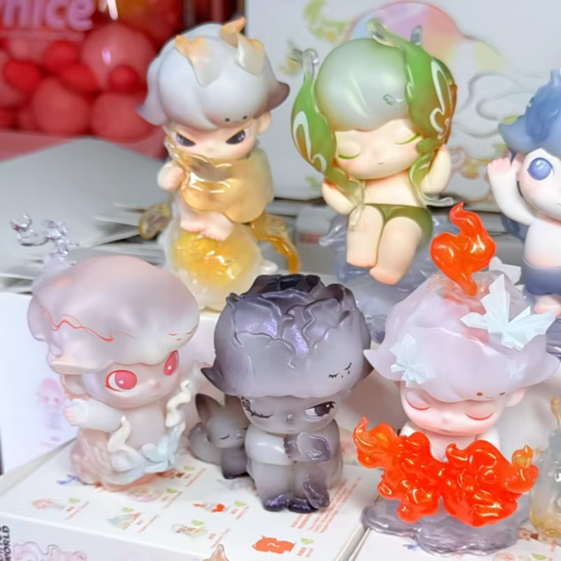 Kawaii Desktop Arnament, New Original DIMOO Natural Shape Series Blind Box Adorable Anime Figure Mysterious Box Birthday Presents for Kids