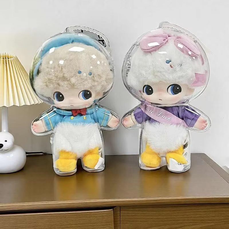 DIMOO Vinyl Dolls in Active Clear Carry Case with Portable Organizer Box