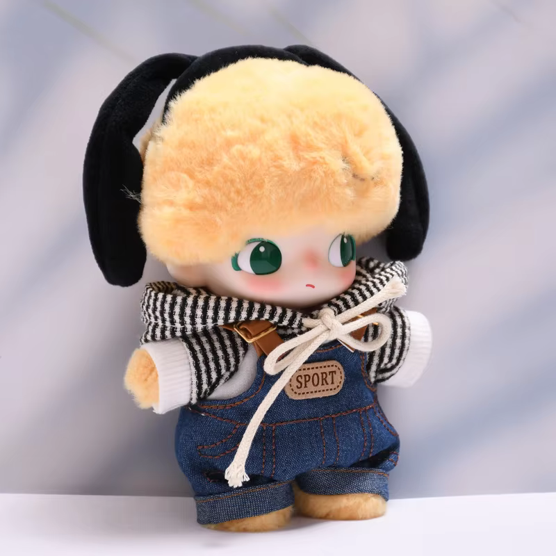 DIMOO WORLD Doll Box Pendulum Doll Outfits Accessories Ladybug Labubu Doll Clothes Set W/ Hood