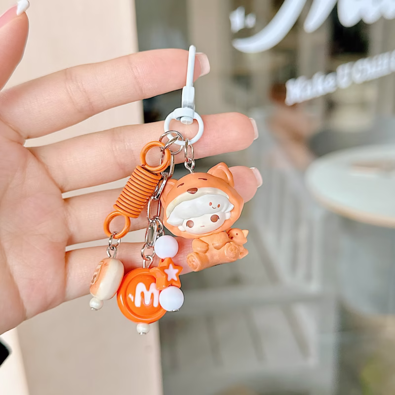 Charming Dimoo Accessories Beaded Phone Pendant Strap Key Lanyard Wristlet Charm Telephone DIY Bracelet Mini Doll Silhouette
