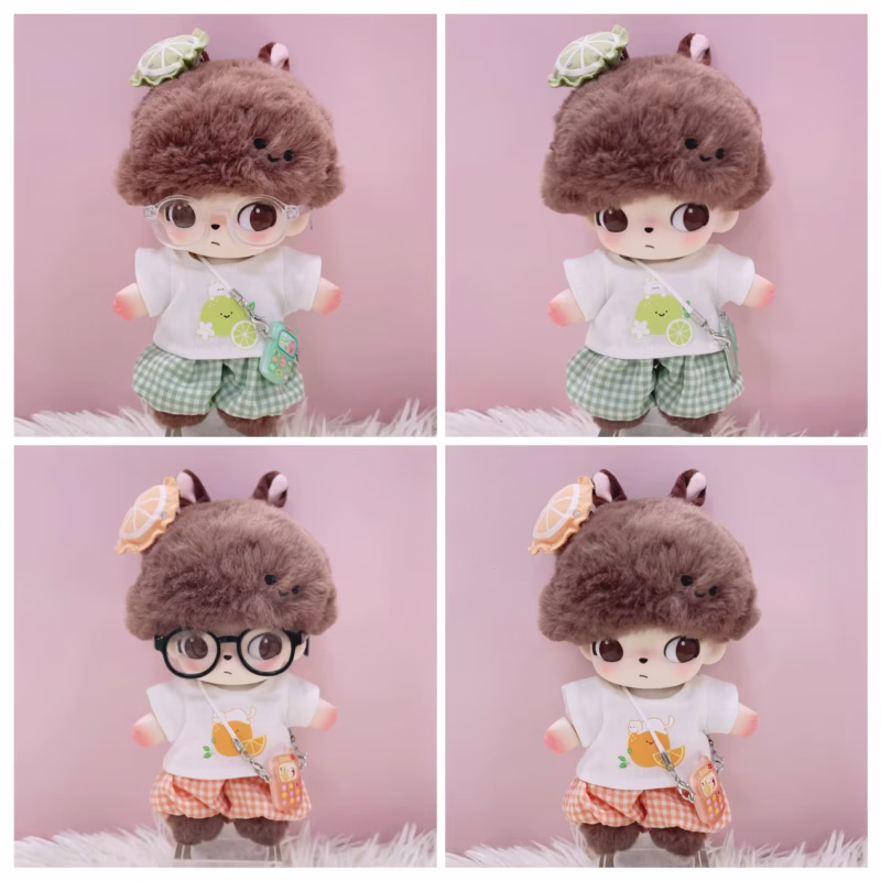 Labubu's Summer Lemon Orange T-Shirt Set DIMOO WORLD 15/17cm Doll Decor Accessory Outfit Your DIMOO WORLD dolls