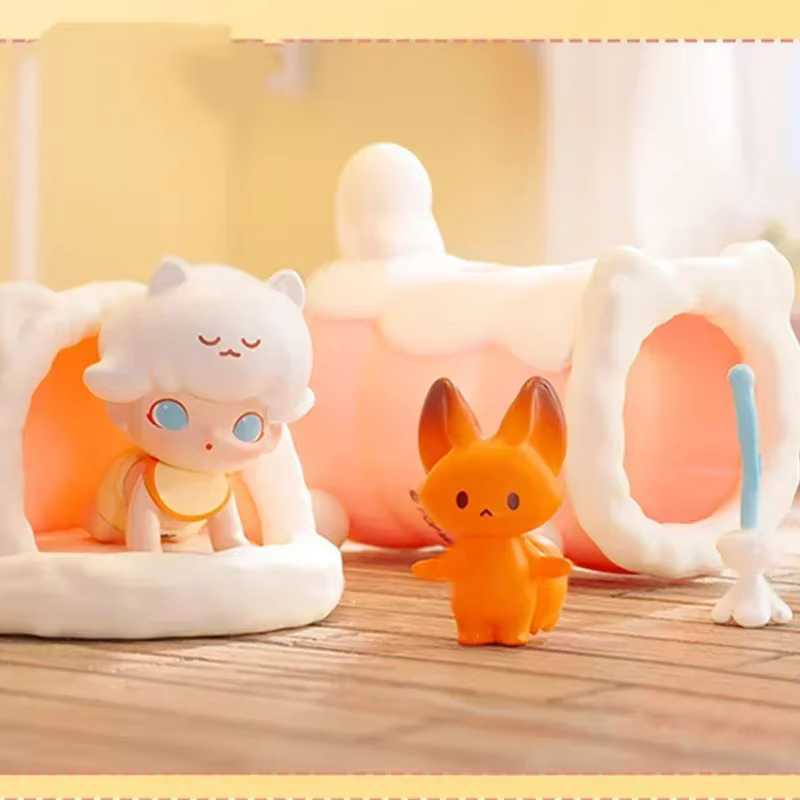 Guess bags, and other items in the Original Dimoo Cat Paradlse series, such as the blind box mystery box and doll, bring loveable anime figures right to your desktop.