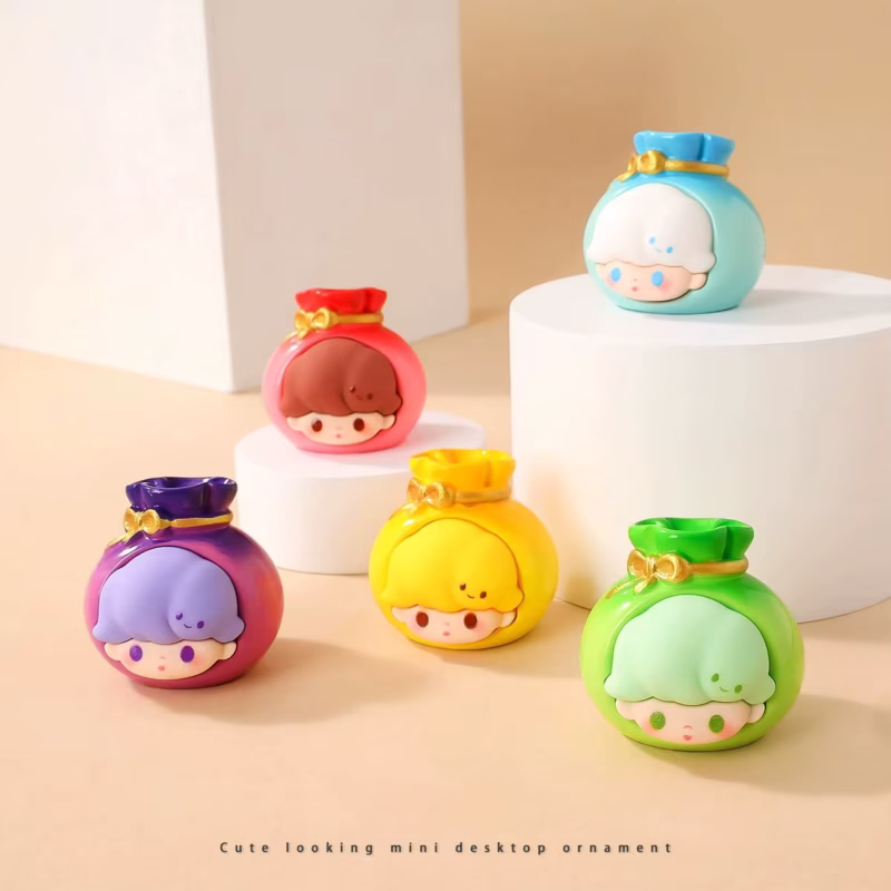 A Christmas gift set featuring eight adorable dimoo anime PVC flocked DIY action figures for desktops and cars is now available. - Image 3