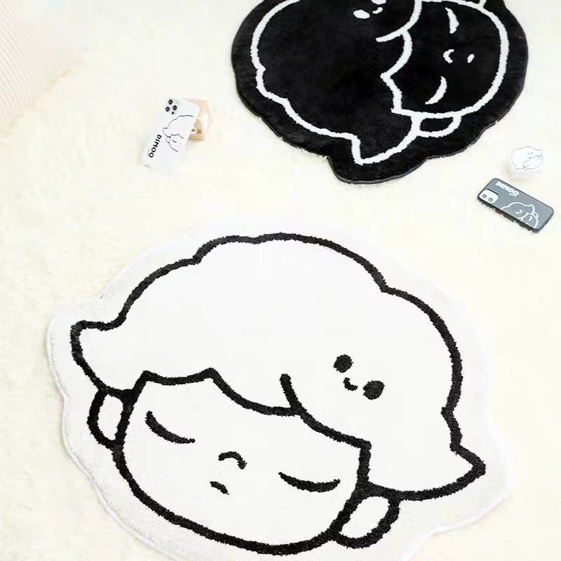 Add warmth and fun to your living space with the soft and cuddly 60 cm Dimoo rug from Cartoon Pops Mart.