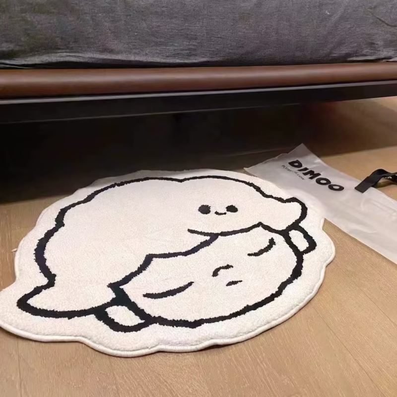 Add warmth and fun to your living space with the soft and cuddly 60 cm Dimoo rug from Cartoon Pops Mart. - Image 2