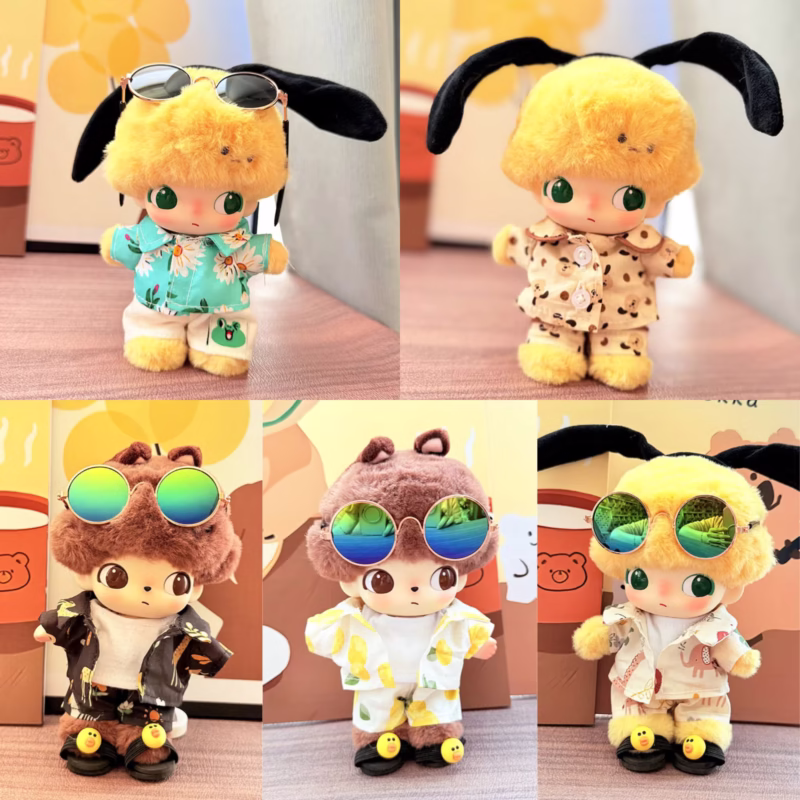 Accessories for DIMOO WORLD Doll Box Pendulum Sand Set Dog Pajamas for Doll Clothes, 15/17cm, Labubu.