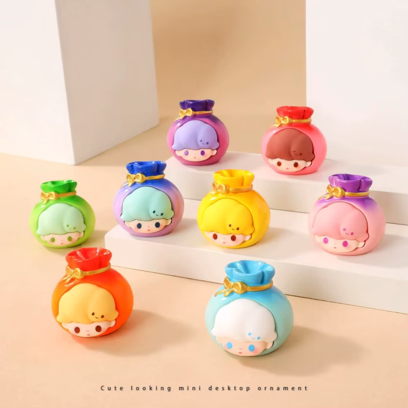 A Christmas gift set featuring eight adorable dimoo anime PVC flocked DIY action figures for desktops and cars is now available. - Image 4