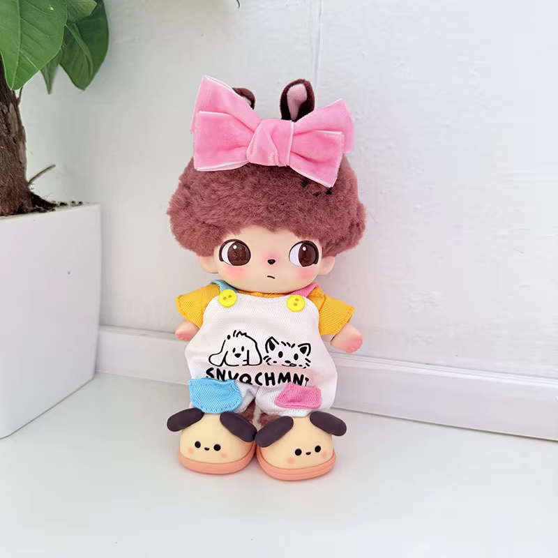 Cute BFF Outfit Set with Bow Flower Glasses and Vibrant Accents for 15/17m Dolls by DIMOO Labubu, 1st, 2nd and 3rd Generation