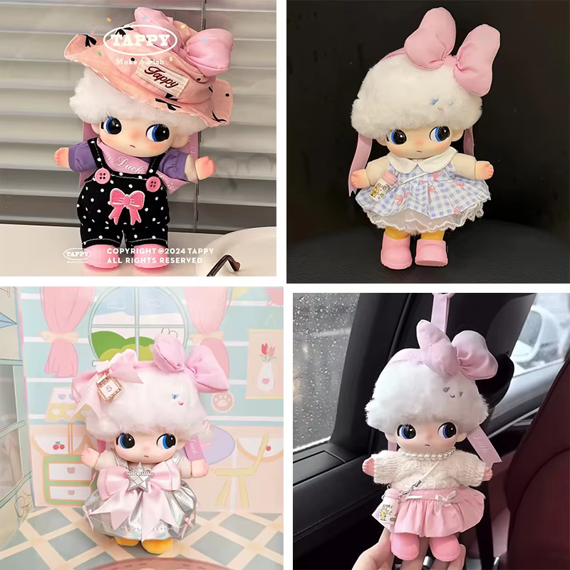Doll Clothes for Dimoo - Pearl Necklace, Purple Sweater with Accessories, Colorful Dress, Glittering Purple Cardigan 10/15/17 cm Dimoo Dolls - Outfit's classy with shimmer.