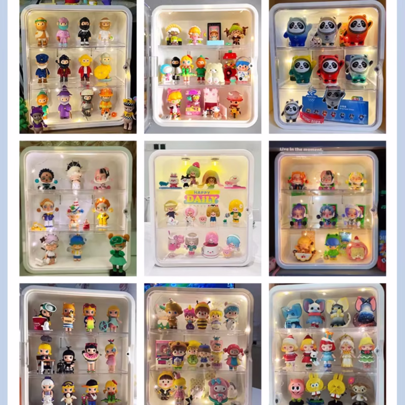 Bubble Mart Dimoo Dust-proof Display Case and Multicoloured Action Figure Storage Rack and Dust-proof Display Case - Image 2
