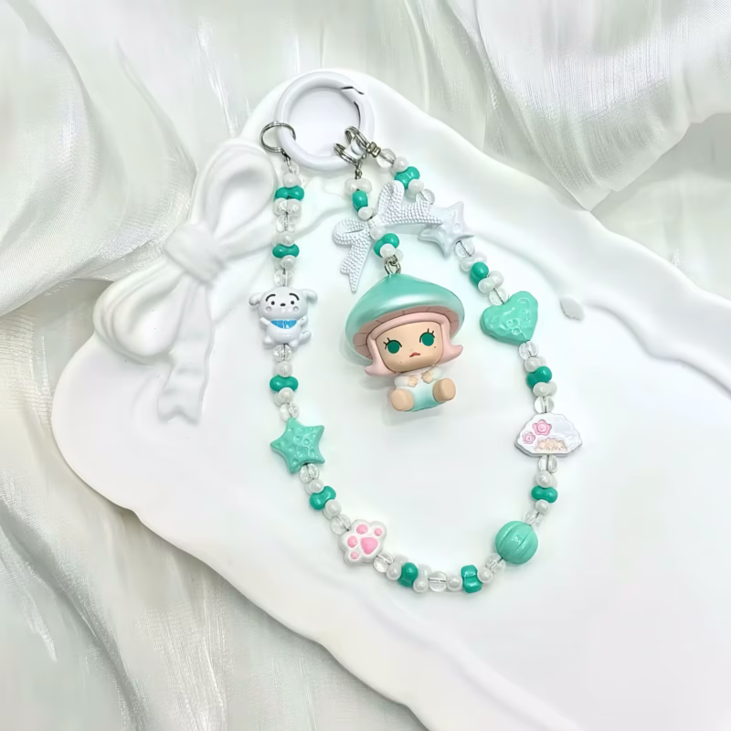 This affordable, yet adorable pastel Molly or Dimoo figure wearable art toy collectible charm is perfect for those who appreciate Kawaii culture