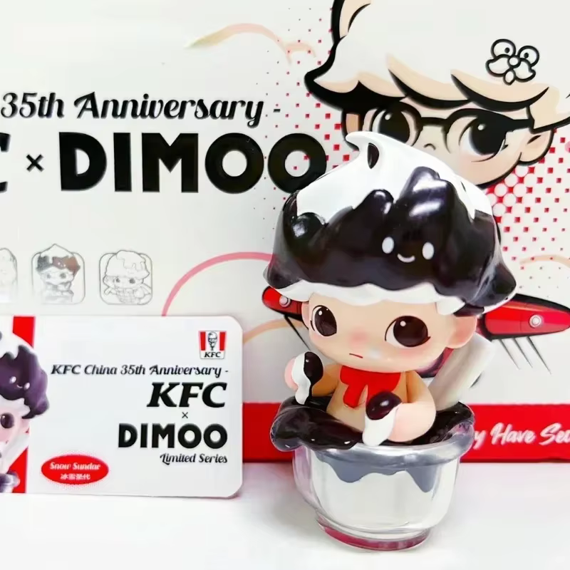 DIMOO KFC Limited Series Figure Boy Figurine Hamburger Ice Cream Collaboration Toy Surprise Gift Decoration