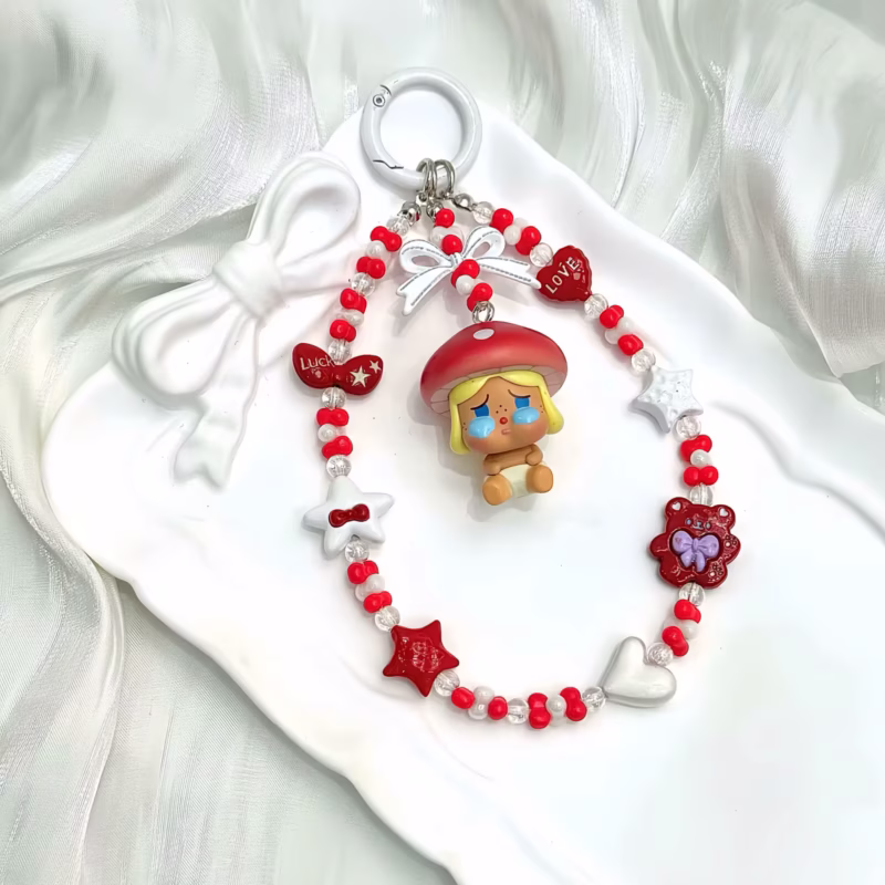 This affordable, yet adorable pastel Molly or Dimoo figure wearable art toy collectible charm is perfect for those who appreciate Kawaii culture - Image 2